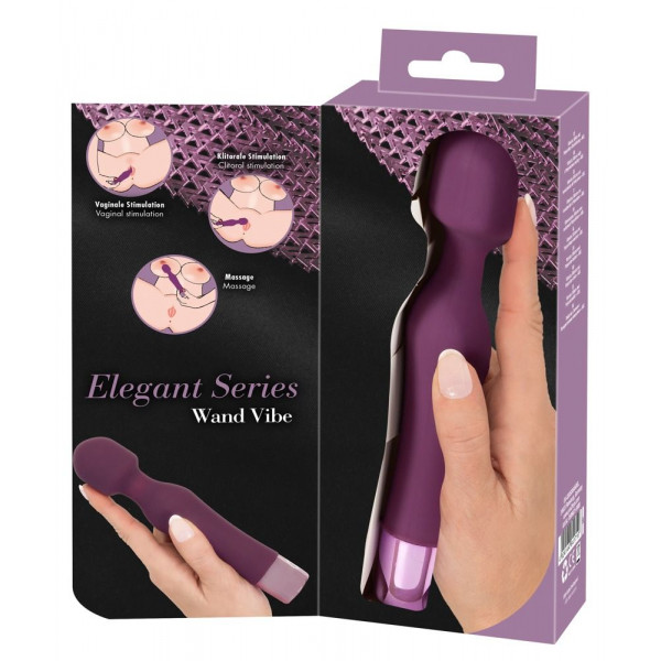 Фиолетовый жезловый вибратор Wand Vibe - 18,4 см.