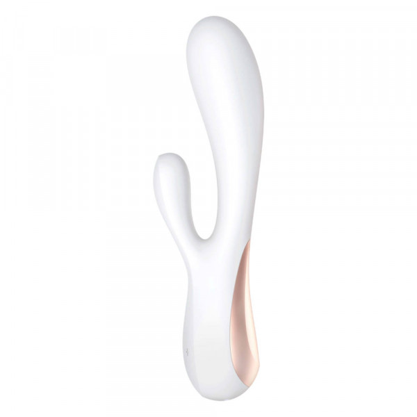 Белый вибратор-кролик Satisfyer Mono Flex с управлением через приложение - 20,4 см.