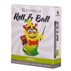 Стимулирующий презерватив-насадка Roll & Ball Apple