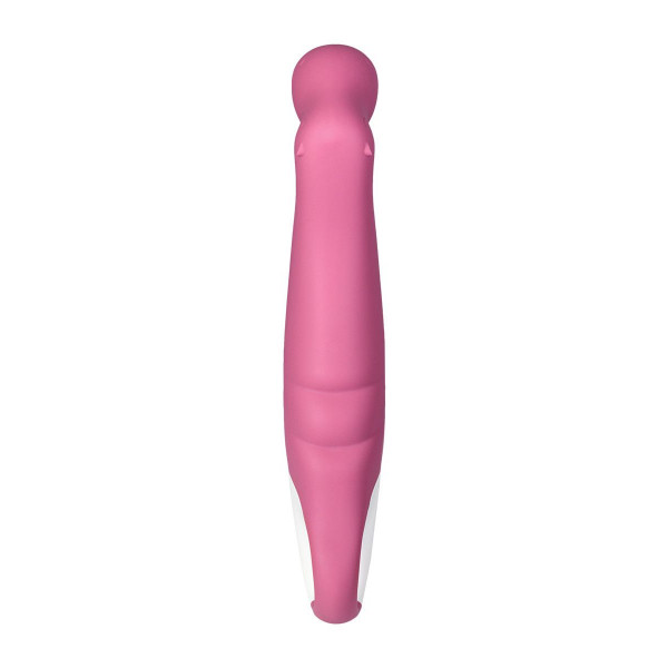 Вибратор Satisfyer Petting Hippo с загнутым кончиком - 22,9 см.