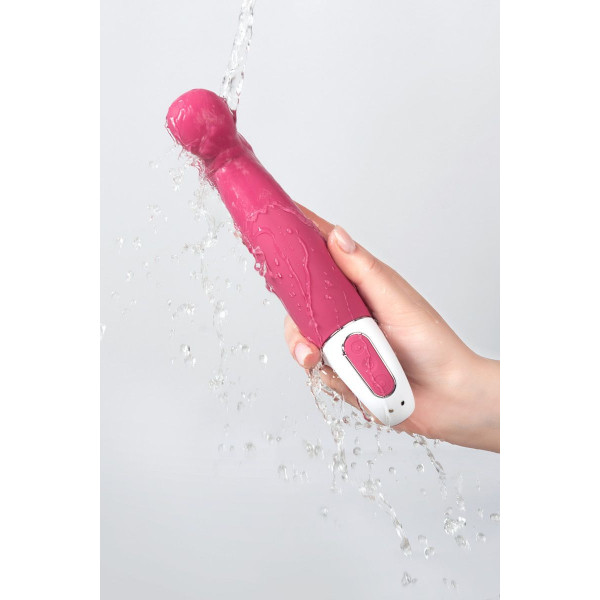 Вибратор Satisfyer Petting Hippo с загнутым кончиком - 22,9 см.