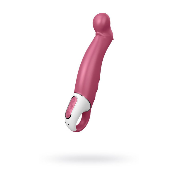 Вибратор Satisfyer Petting Hippo с загнутым кончиком - 22,9 см.