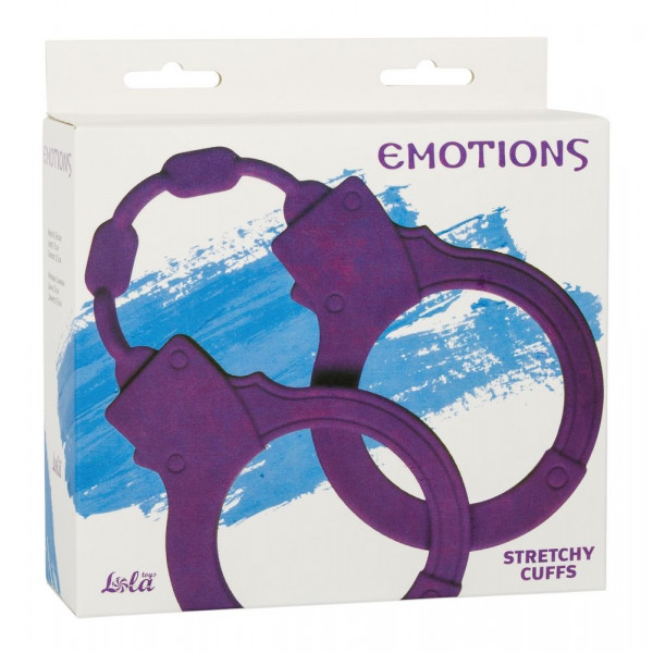 Фиолетовые силиконовые наручники Stretchy Cuffs Purple