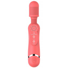 Розовый универсальный массажер Silicone Massage Wand - 20 см.