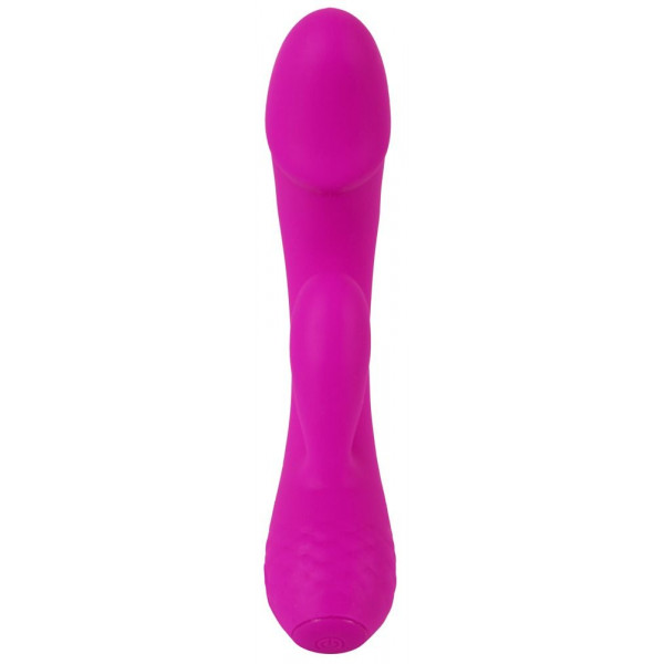 Лиловый вибратор-кролик Super Soft Silicone Rabbit Vibrator - 17,7 см.