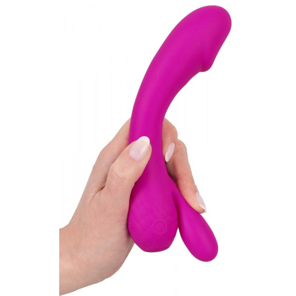 Лиловый вибратор-кролик Super Soft Silicone Rabbit Vibrator - 17,7 см.