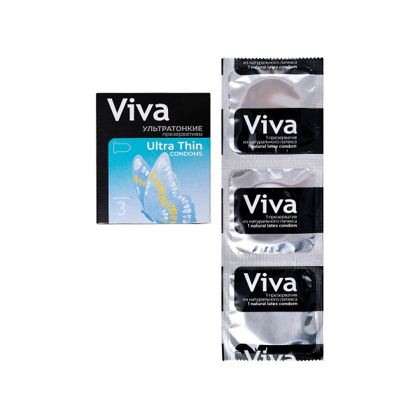 Ультратонкие презервативы VIVA Ultra Thin - 3 шт.