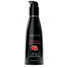 Лубрикант со вкусом граната Wicked Aqua Pomegranate - 120 мл.