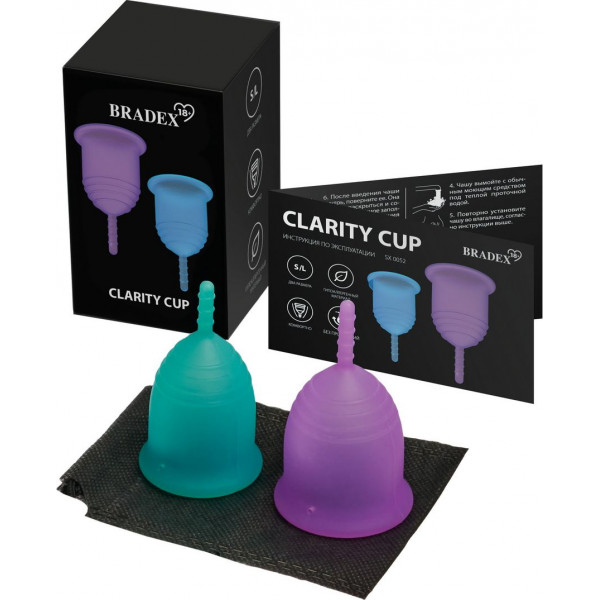 Набор менструальных чаш Clarity Cup (размеры S и L)